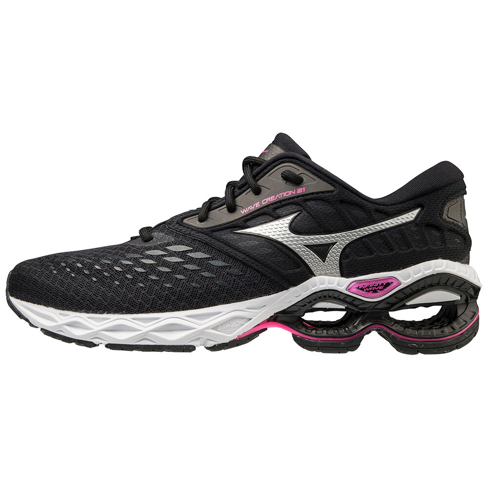 Sapatilhas Running Mizuno Wave Creation 21 - Mulher - Pretas/Rosa - LWTOV3741